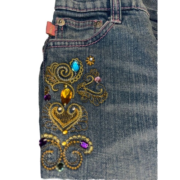 Bongo Girls Sz 6 Pink Jeweled‎ Embellished Jeans - Picture 4 of 7